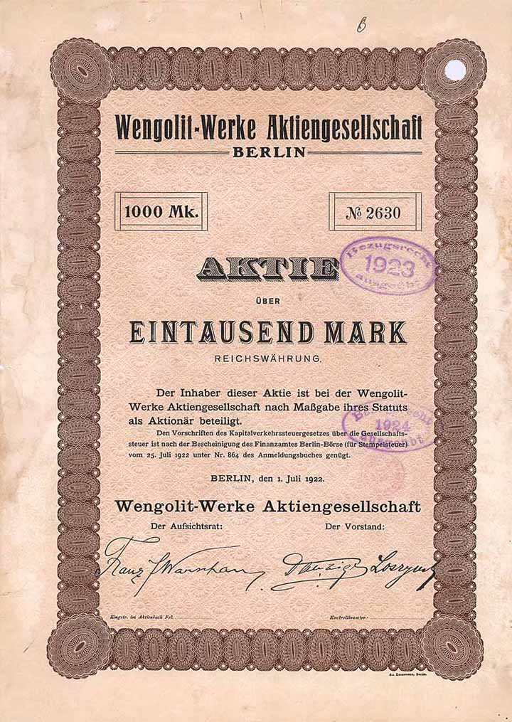 Wengolit-Werke AG