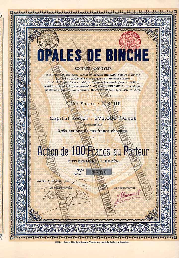 Opales de Binche S.A.