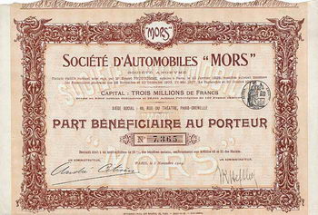 Soc. d’Automobiles “MORS” S.A.