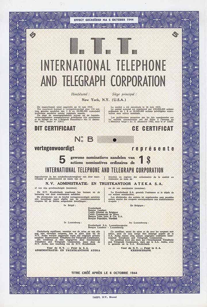 International Telephone and Telegraph Corp.