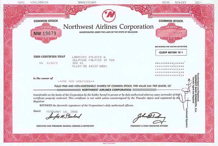 Northwest Airlines Corp.