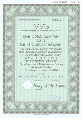 MVG AG für internationale Mode