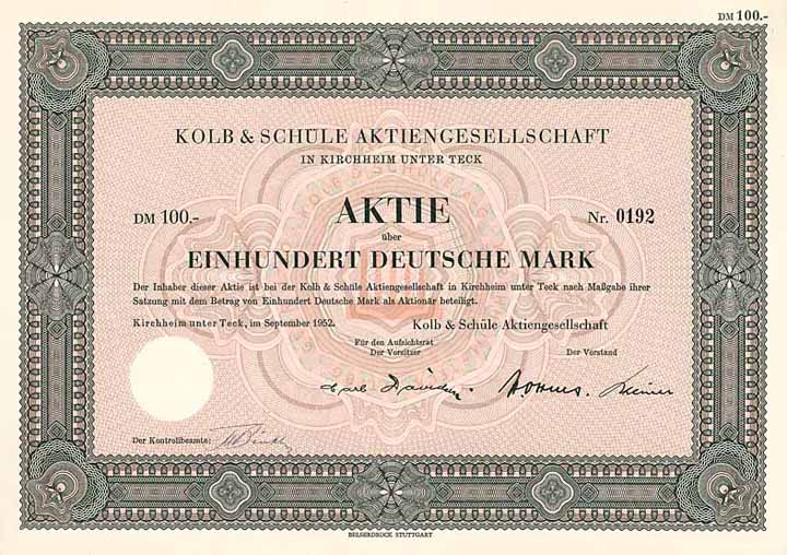 Kolb & Schüle AG