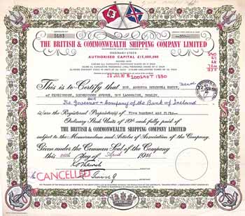 British & Commonwealth Shipping Co.