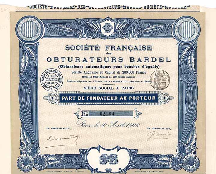 Soc. franc. des Obturateurs Bardel S.A.