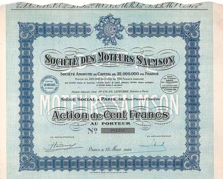 Soc. des Moteurs Salmson S.A.