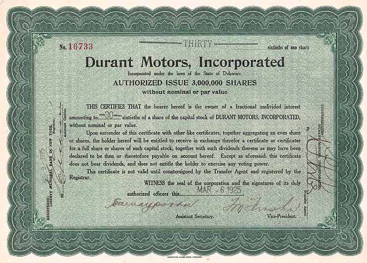 Durant Motors, Inc.