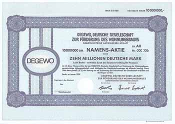 DEGEWO, Deutsche Gesellschaft zur Förderung des Wohnungsbaues gemeinnützige AG