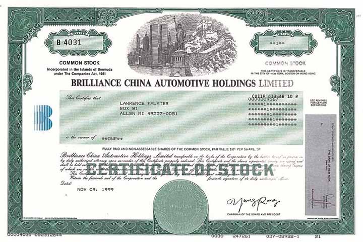 Brilliance China Automotive Holdings