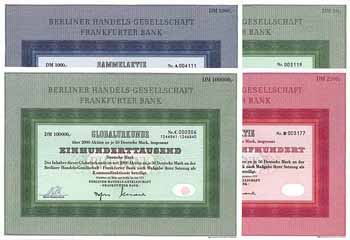 Berliner Handels-Gesellschaft - Frankfurter Bank (4 Stücke)