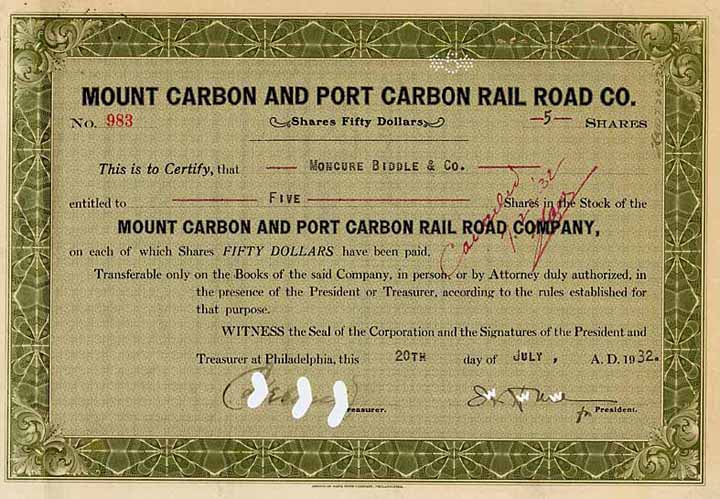 Mount Carbon & Port Carbon Railroad