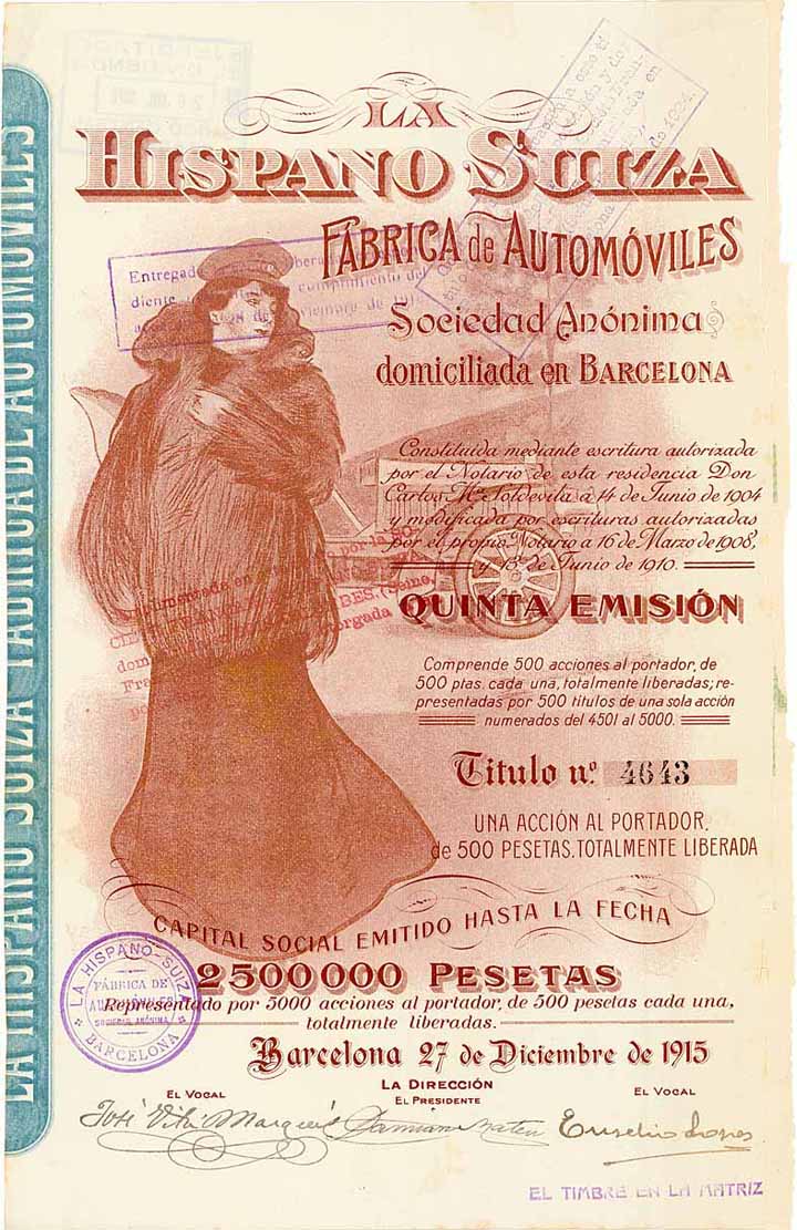 La Hispano Suiza Fabrica de Automóviles S.A.