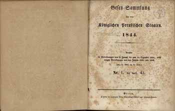 Gesetz-Sammlung für die Königlichen Preußischen Staaten 1844