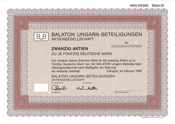 Balaton Ungarn-Beteiligungen AG