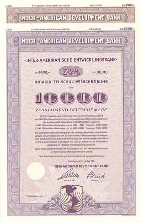 Inter-Amerikanische Entwicklungsbank (Inter-American Development Bank) (2 Stck.)
