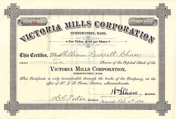 Victoria Mills Corp.