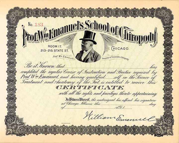 Prof. Wm. Emanuel's School of Chiropody
