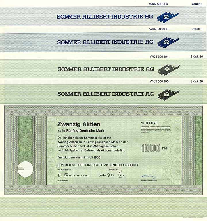Sommer-Allibert Industrie AG (4 Stücke)