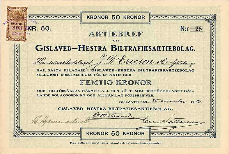 Gislaved - Hestra Biltrafiks AB