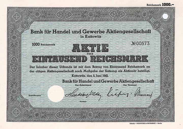 Bank für Handel und Gewerbe AG