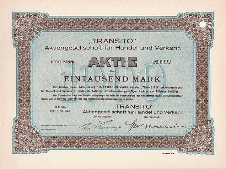 TRANSITO AG für Handel und Verkehr