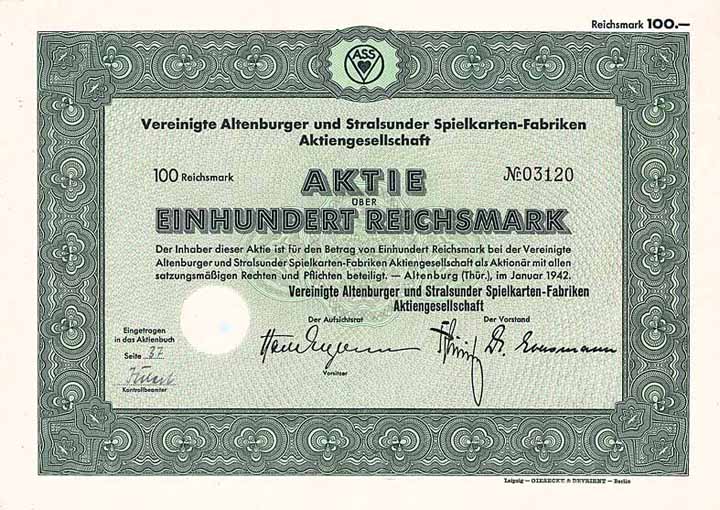 Vereinigte Altenburger und Stralsunder Spielkarten-Fabriken AG