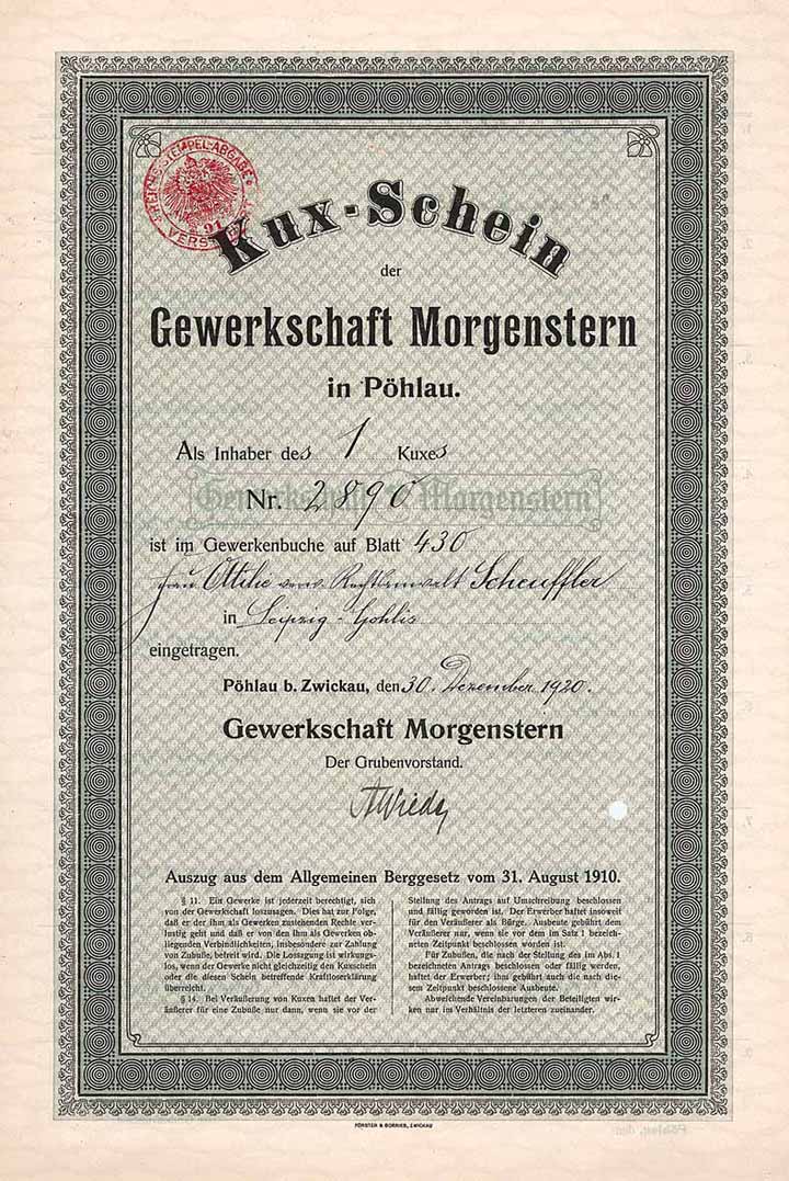 Gewerkschaft Morgenstern