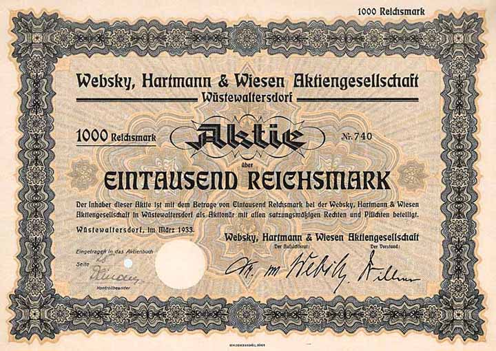 Websky, Hartmann & Wiesen AG