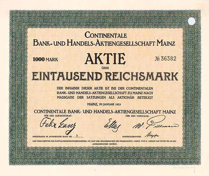 Continentale Bank- und Handels-AG