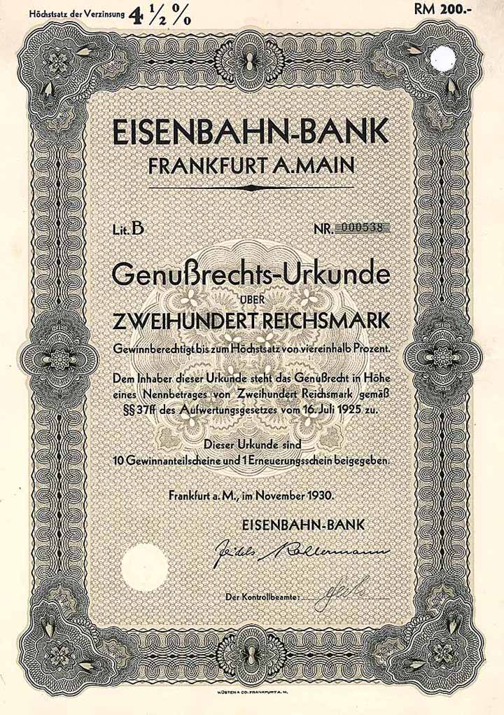 Eisenbahn-Bank