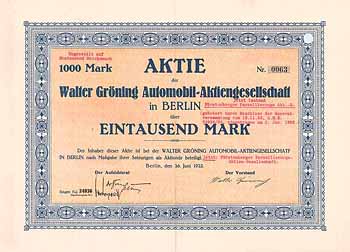Walter Gröning Automobil-AG