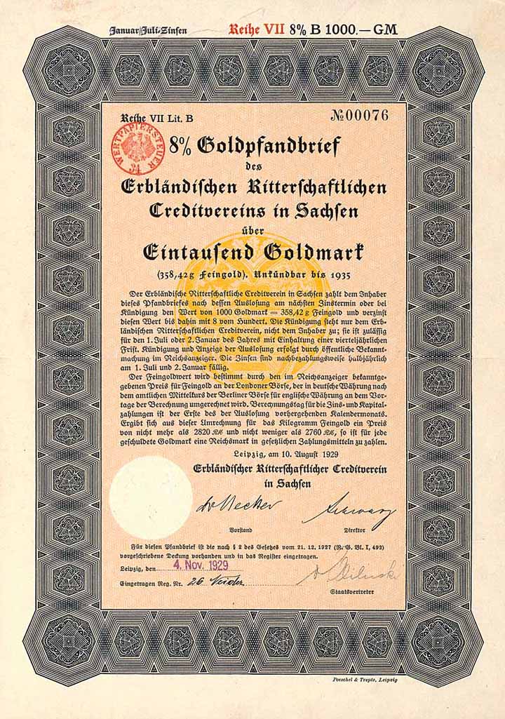 Erbländischer Ritterschaftlicher Creditverein in Sachsen