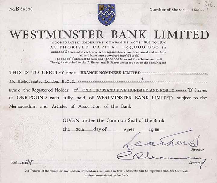 Westminster Bank Ltd.