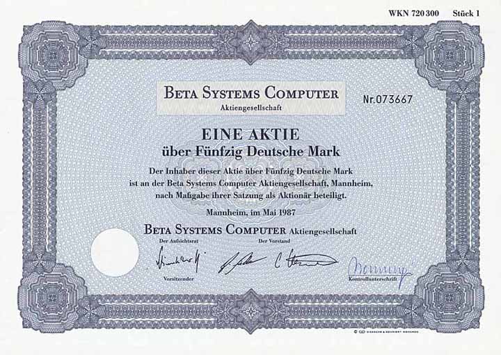 Beta Systems Computer AG