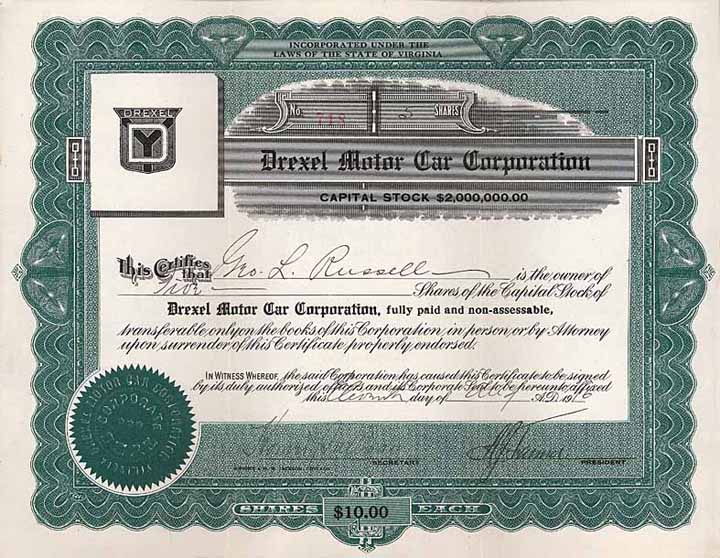 Drexel Motor Car Corp.