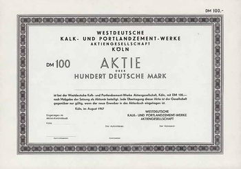 Westdeutsche Kalk- und Portlandzement-Werke AG