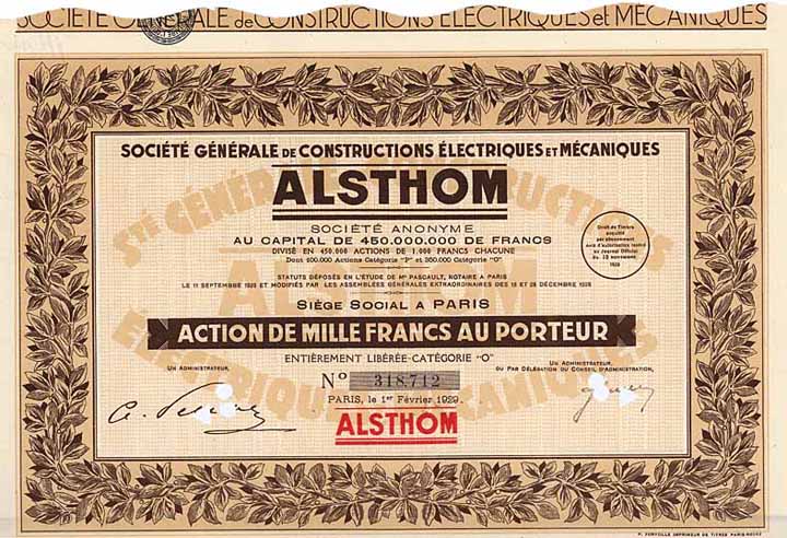 Société Generale de Constructions Électriques et Mécaniques Alsthom S.A.