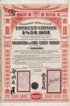 Gouvernement Impérial de Chine (Emprunt 1903)