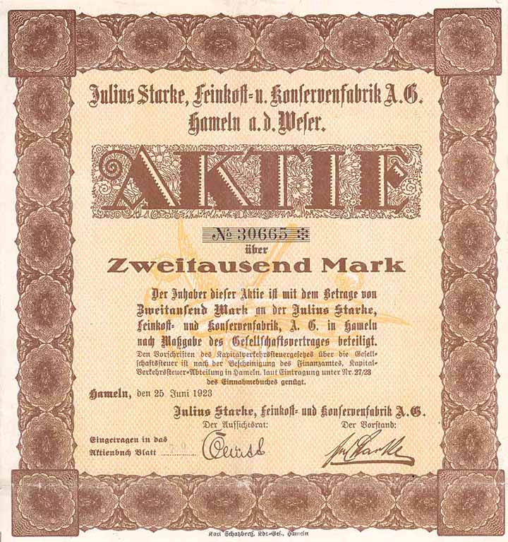 Julius Starke Feinkost- und Konservenfabrik AG