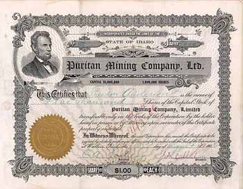 Puritan Mining Co., Ltd.