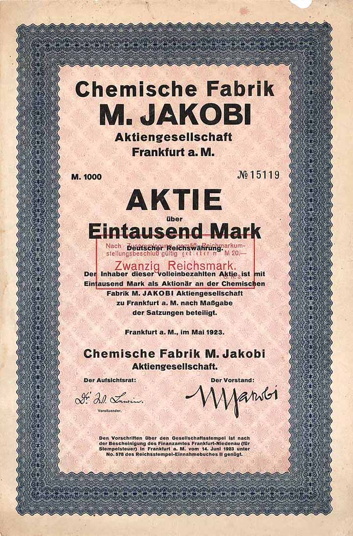 Chemische Fabrik M. Jakobi AG