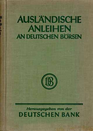 Ausländische Anleihen an deutschen Börsen 1927