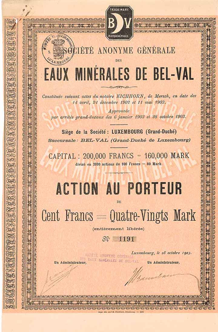 S.A. Gle. des Eaux Minérales de Bel-Val