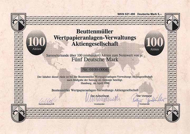 Beuttenmüller Wertpapieranlagen-Verwaltungs-AG