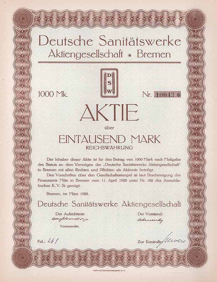 Deutsche Sanitätswerke AG