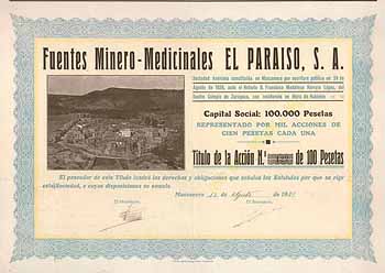 Fuentes Minero-Medicinales El Paraiso, S.A.