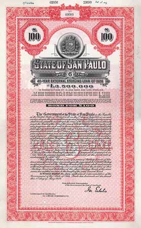 State of San Paulo External Sterling Loan of 1928