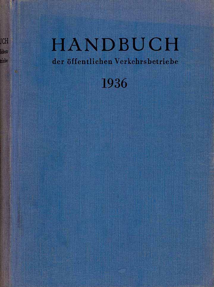 Handbuch der öffentlichen Verkehrsbetriebe 1936