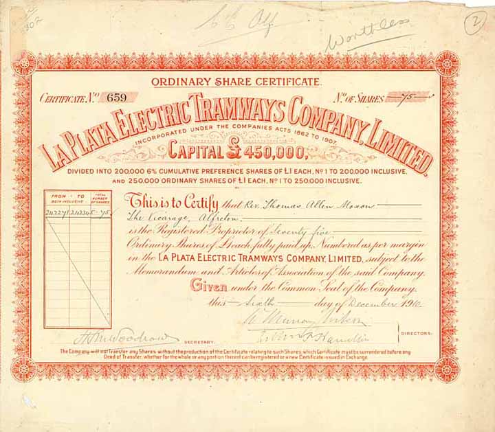 La Plata Electric Tramways Co., Ltd.