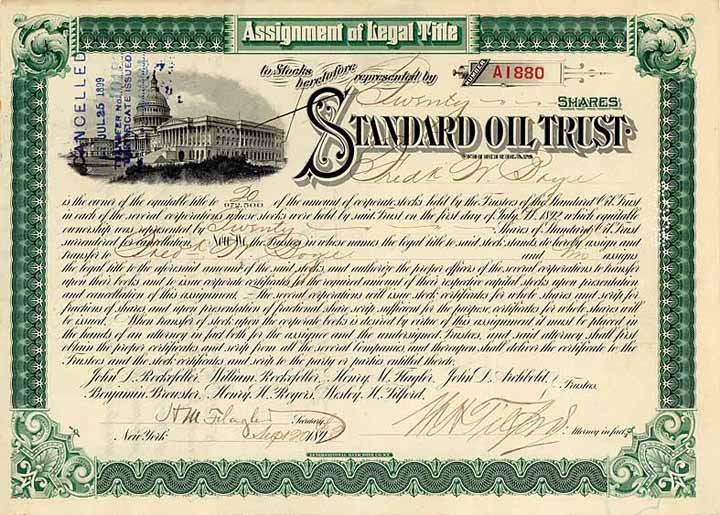 Standard Oil Trust (OU Flagler, Tilford)